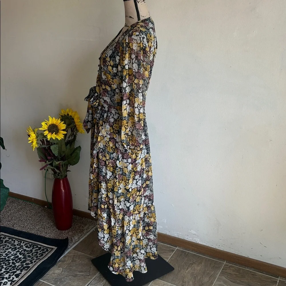 Abercrombie & Fitch Floral High Low Dress Size Lg NWOT